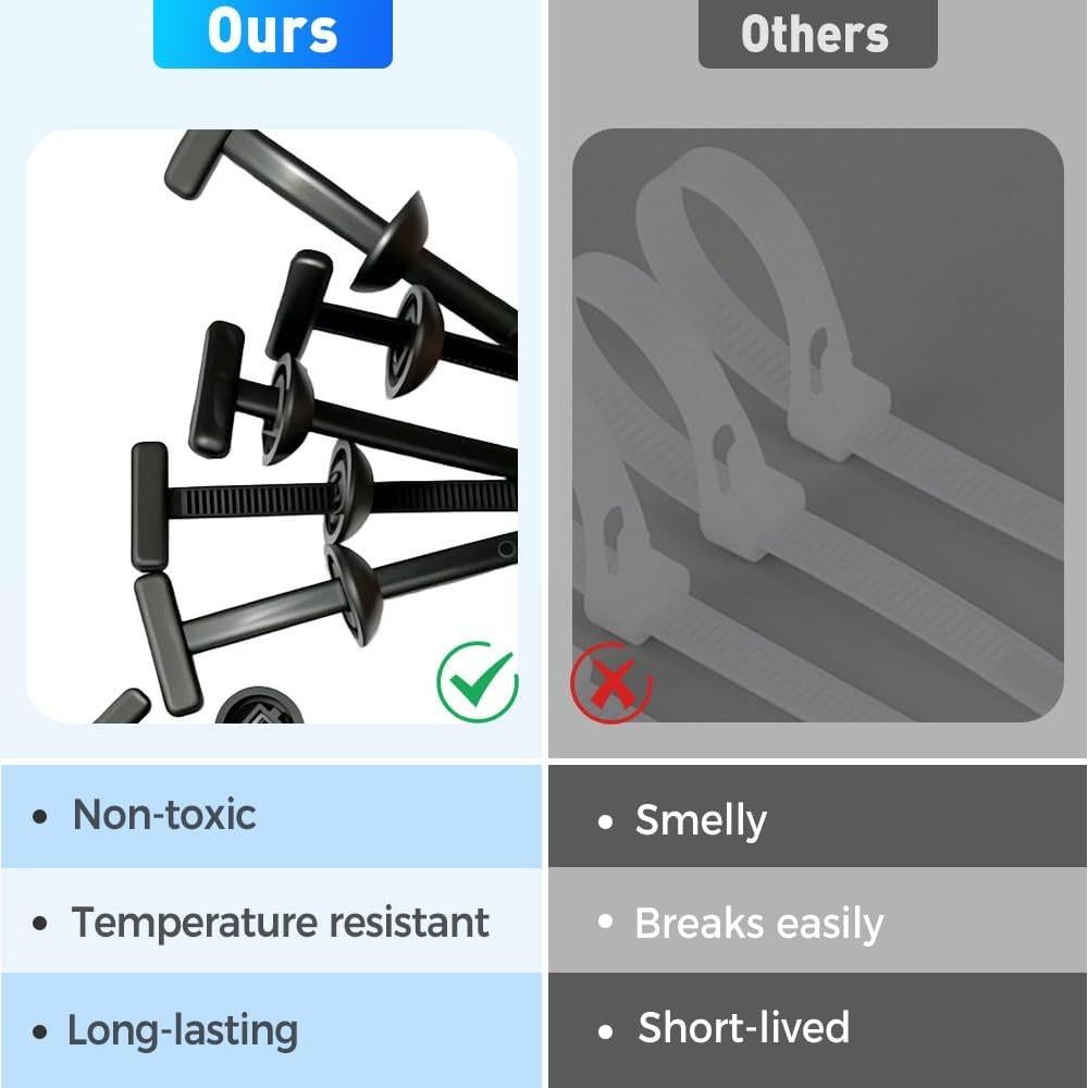 Hebilla de Brida de Nylon Mucpad 50 Piezas 9cm Universal