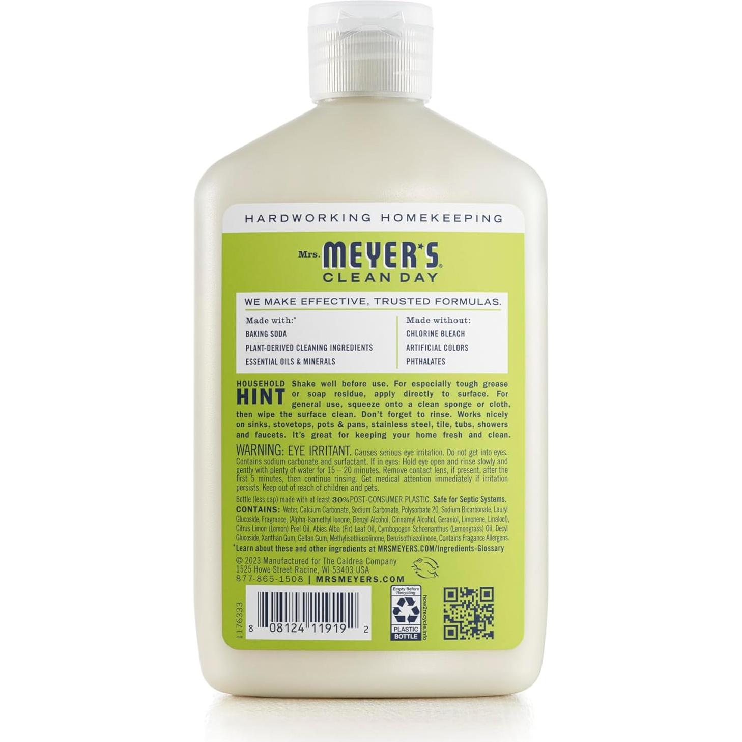 Limpiador Cremoso Bicarbonato de Sodio Mrs. Meyer's 473 ml