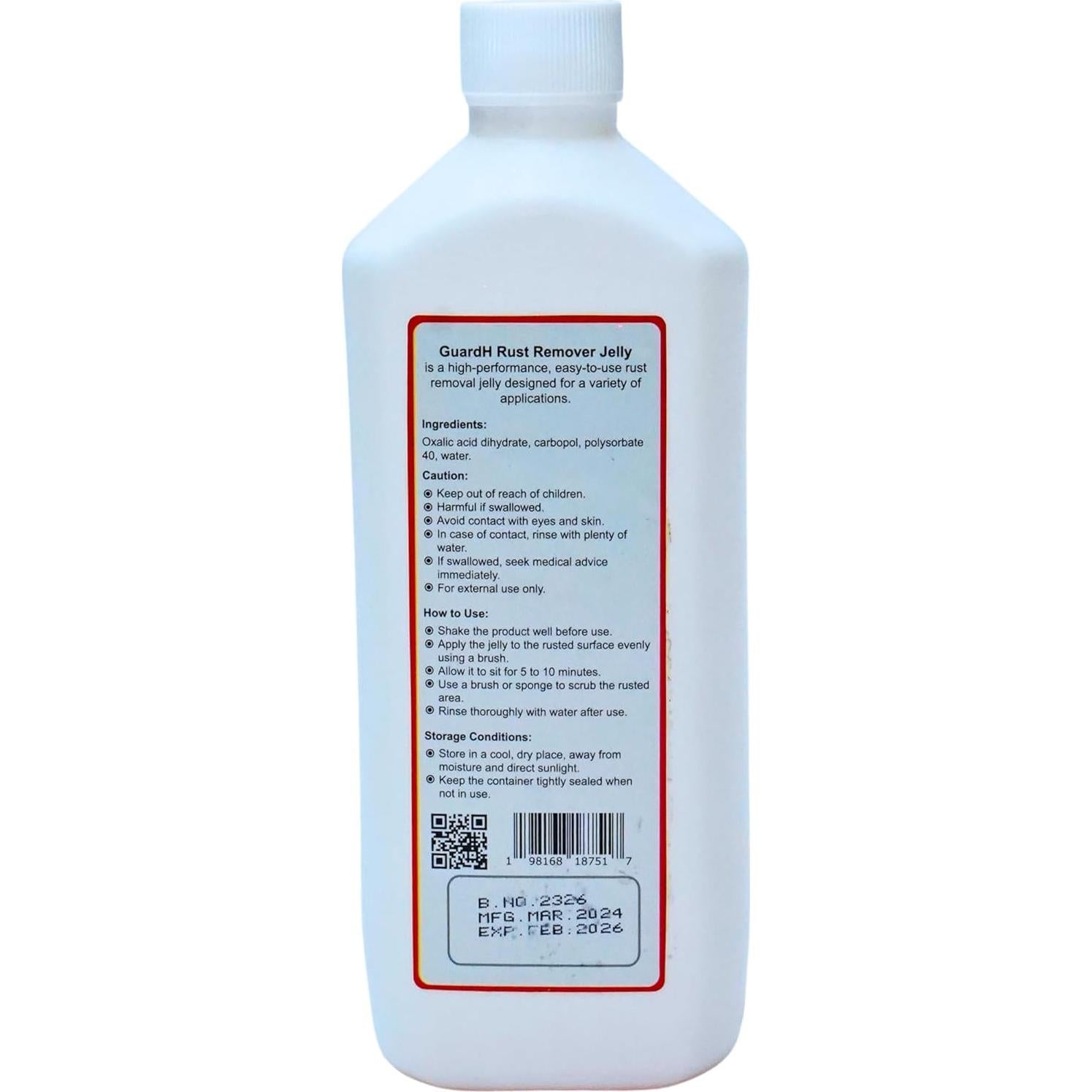 Gel Removedor de Óxido GuardH 340 g - Multiusos para Metales