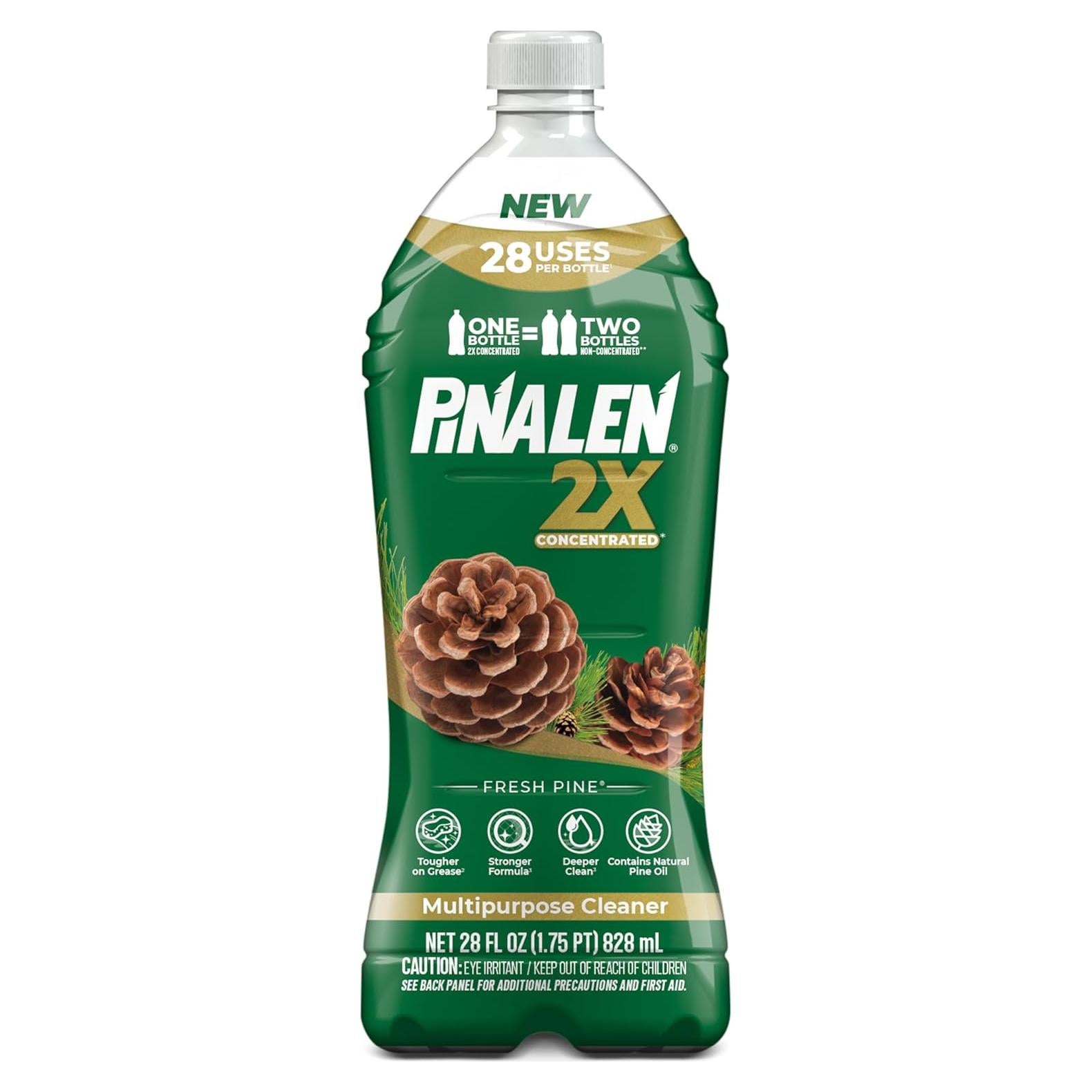 Pinalen 2X Concentrated Multipurpose Cleaner - Fresh Pine Scent - 28 fl oz - All Purpose Cleaner for Kitchen, Bathroom, Laundry, Floors & Outdoors