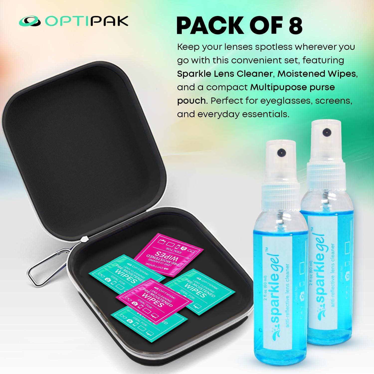 Kit de Limpieza de Lentes OPTIPAK - 2 Spray 60ml + 5 Toallitas