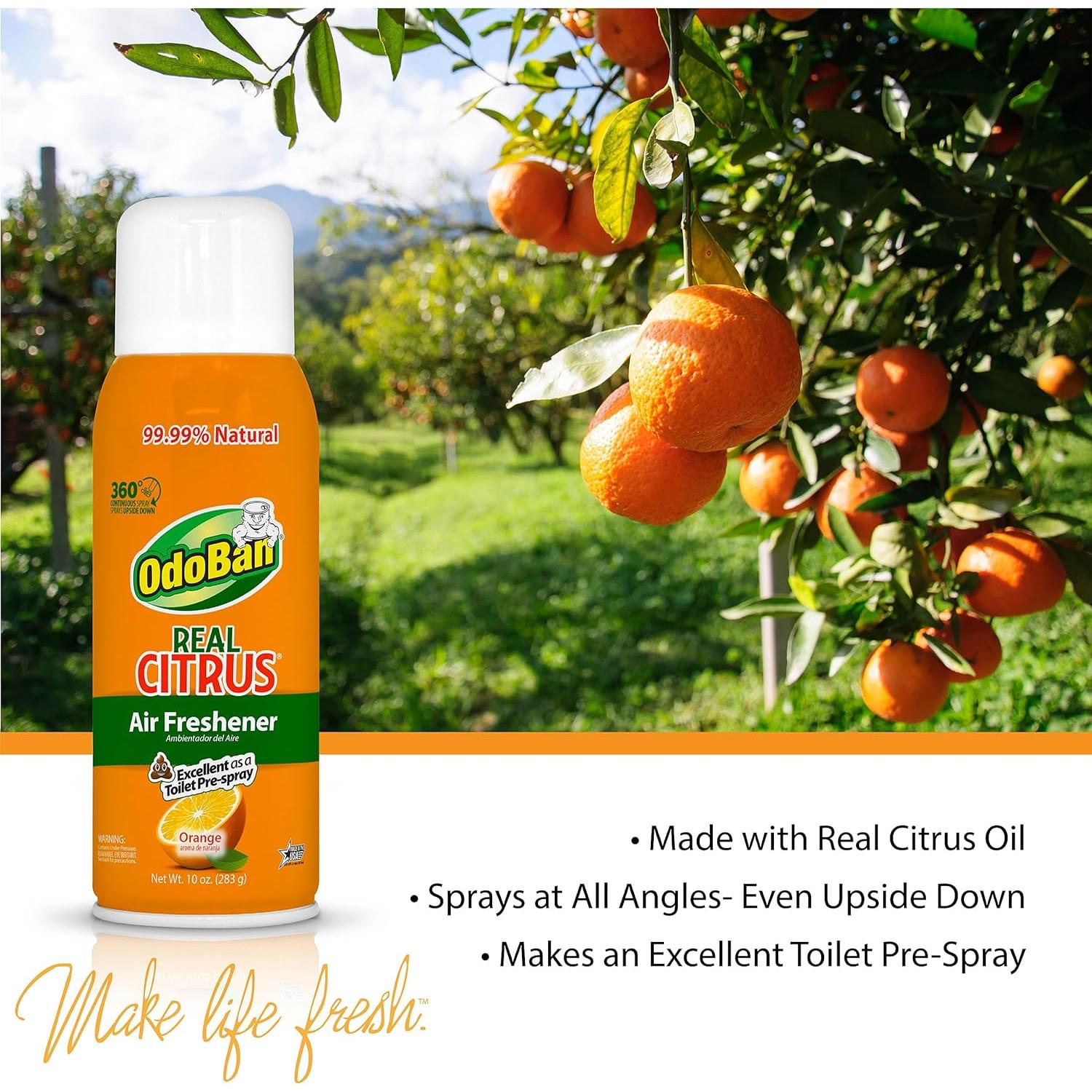 Set Ambientador OdoBan 10oz Naranja + Gel Absorbente 14oz