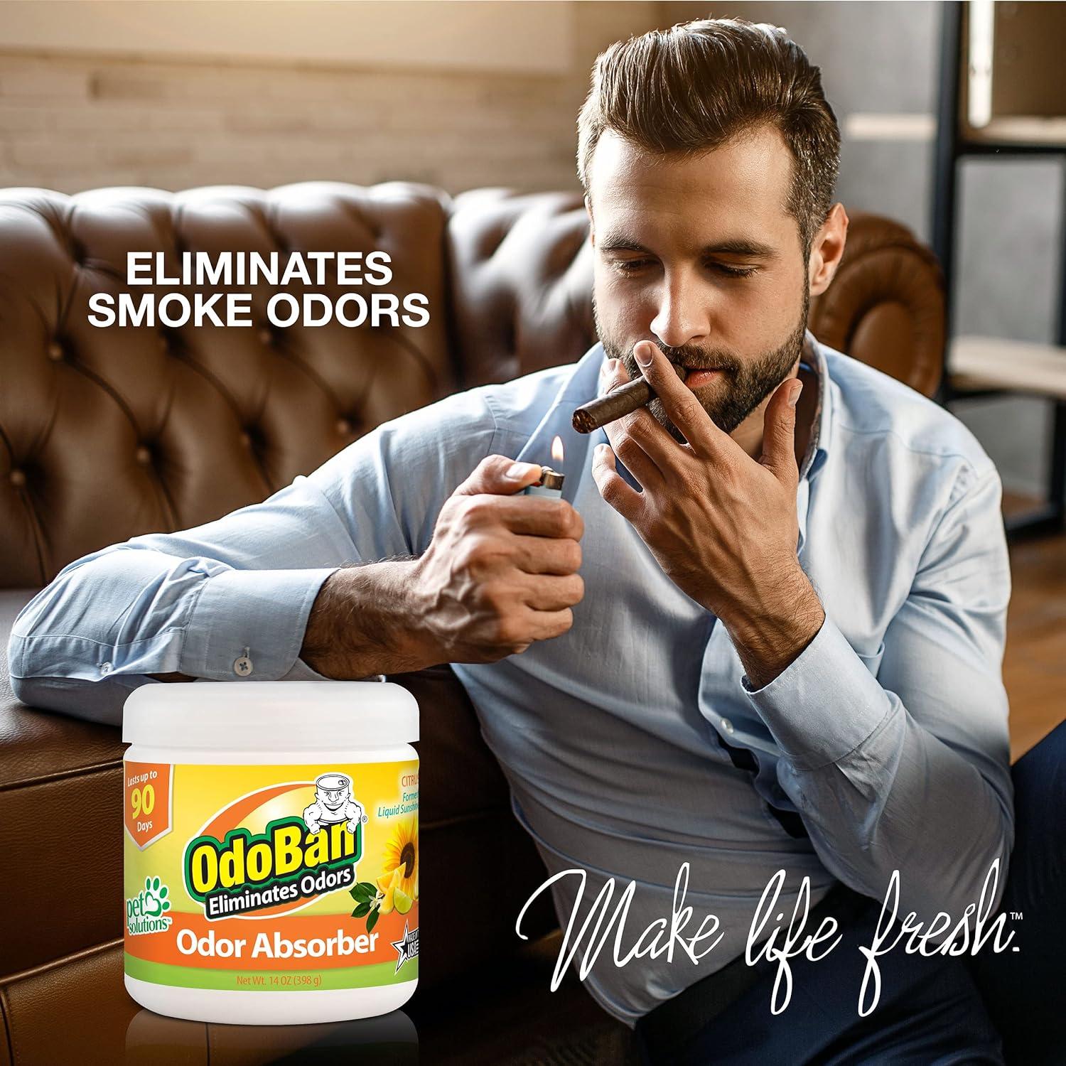 Set Ambientador OdoBan 10oz Naranja + Gel Absorbente 14oz