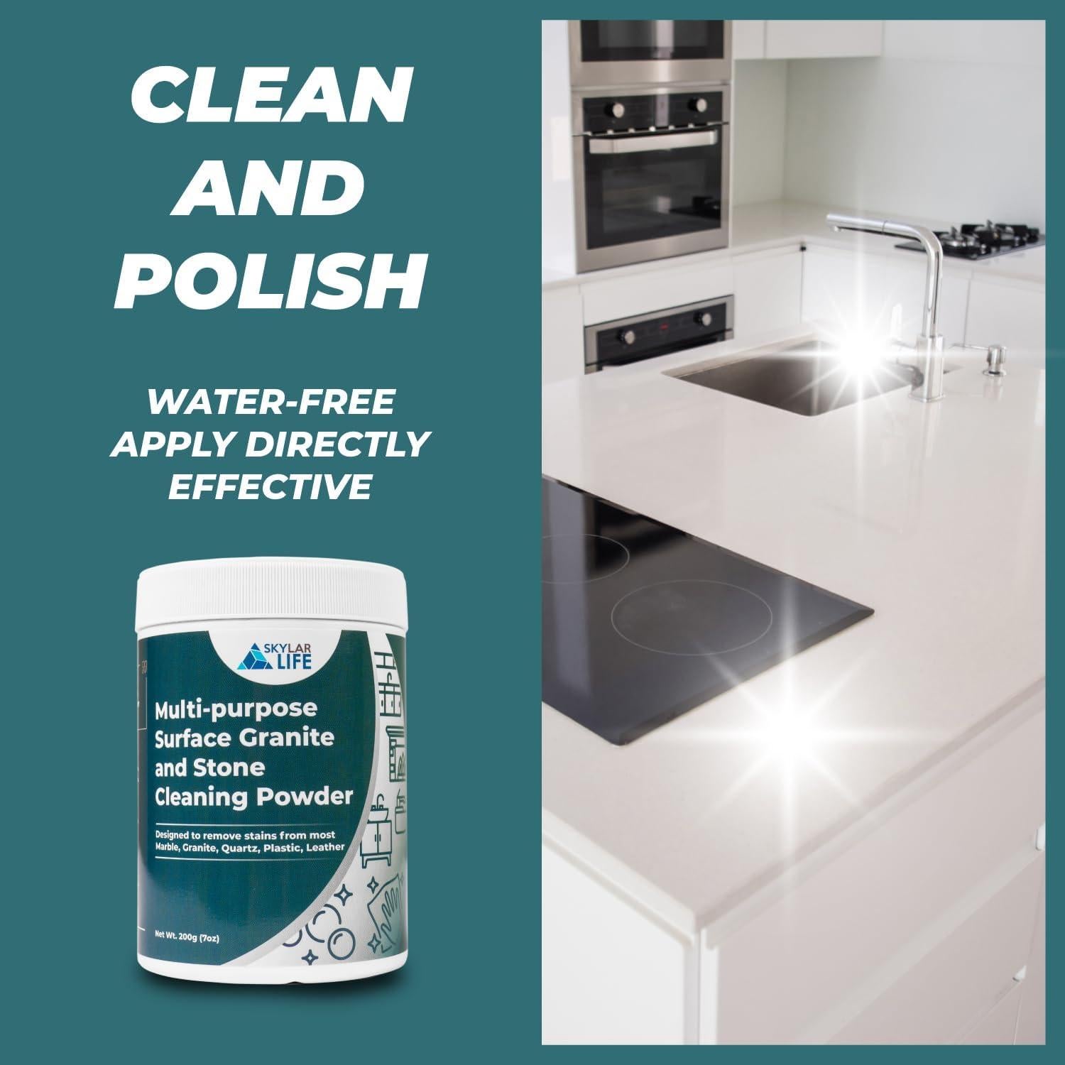 Polvo Limpiador Multiusos Skylarlife 200g para Superficies de Piedra