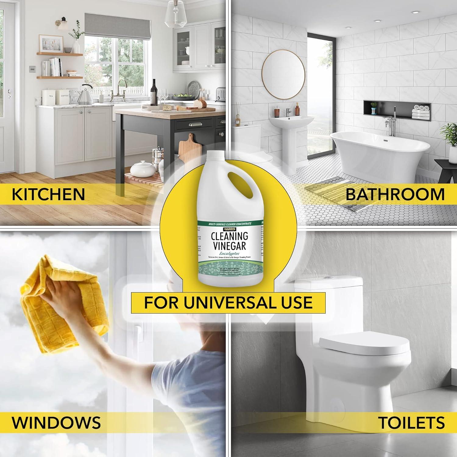 Limpiador Multiusos Harris Vinagre Eucalipto 3.78L con Embudo