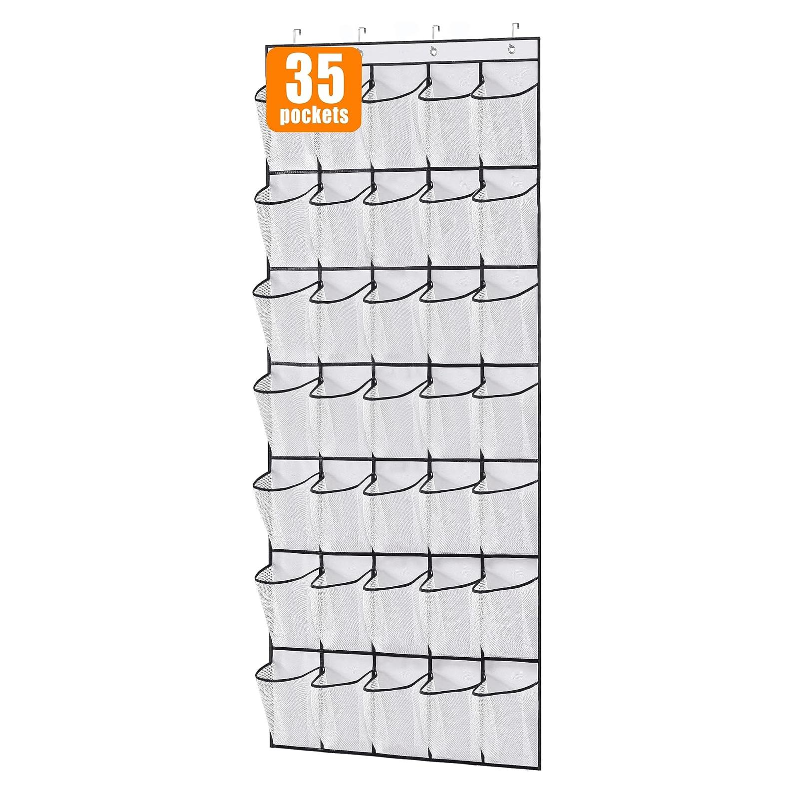 Organizador de Zapatos Colgante MISSLO 35 Bolsillos Blanco