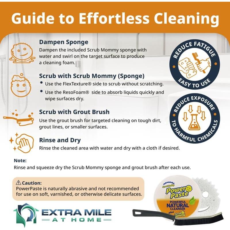 Limpiador Natural Power Paste Extra Mile 348g con Cepillo Flexible