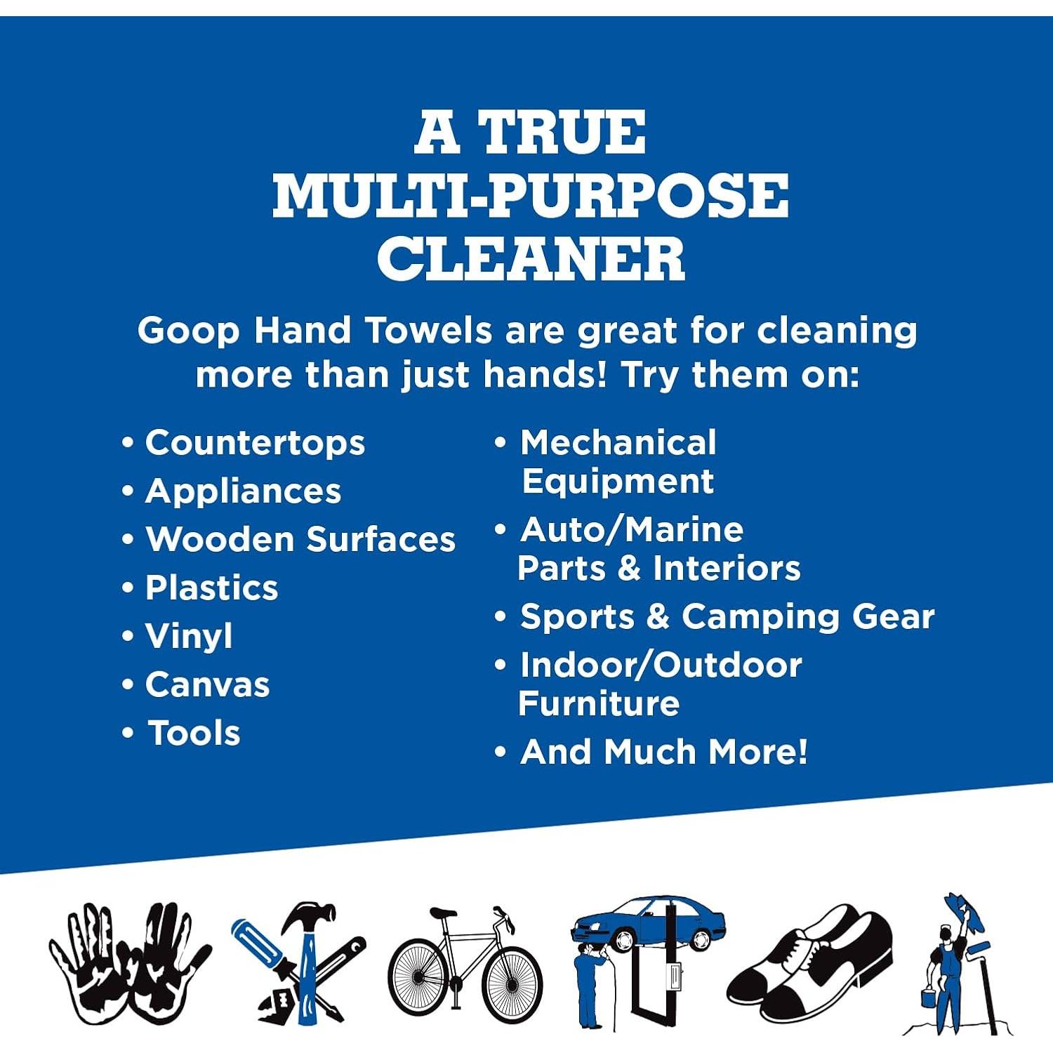 Toallitas Limpiadoras de Manos Goop - 90 Unidades 25.4x30.5 cm