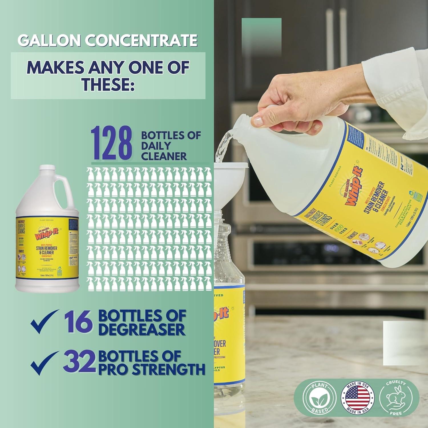 Limpiador Concentrado Whip It 3.78L - Quitamanchas Multiusos