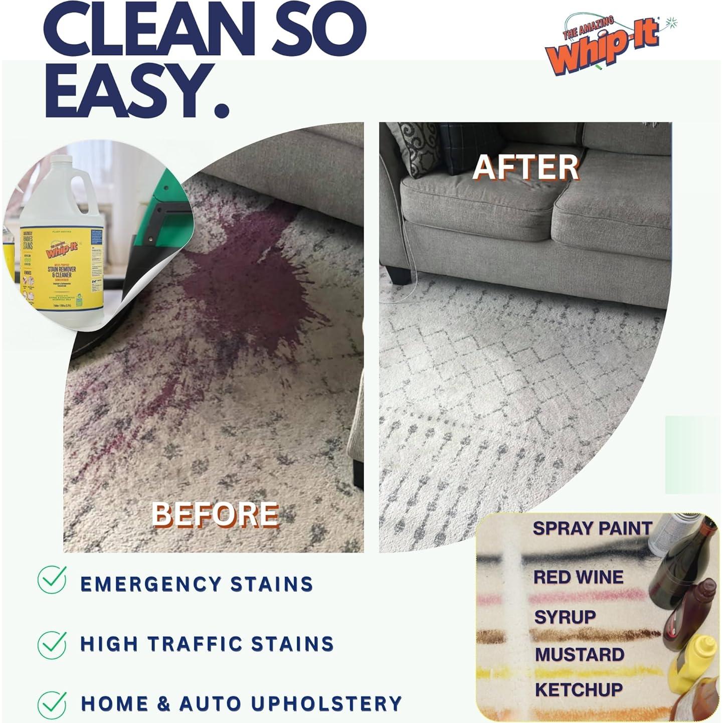 Limpiador Concentrado Whip It 3.78L - Quitamanchas Multiusos