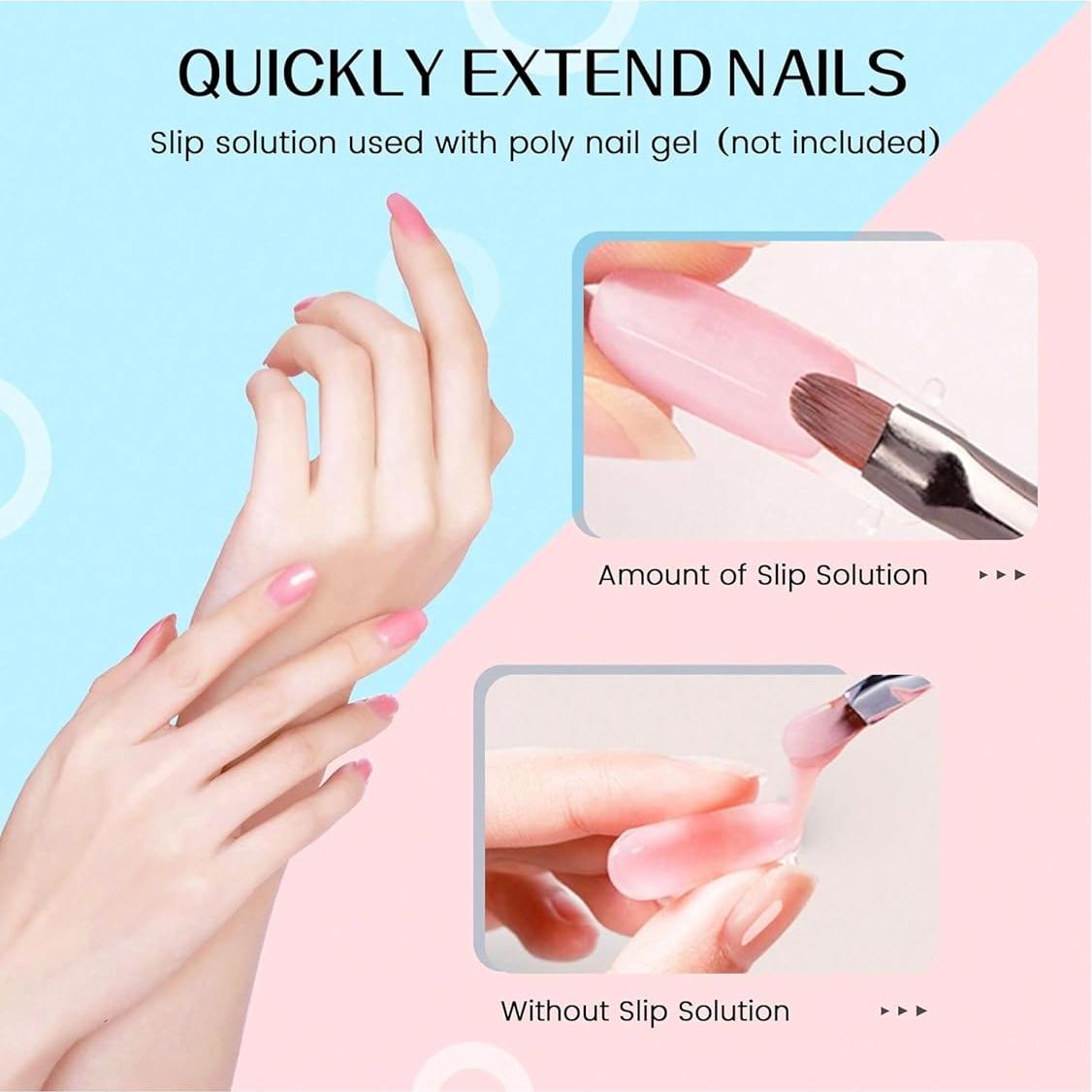 Gel deslizante SETE 60 ml para extensión de uñas con brocha