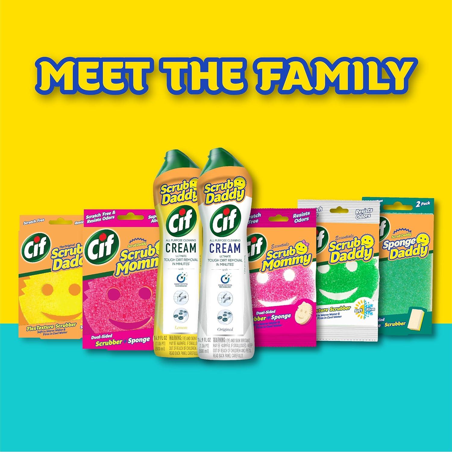 Kit de Limpieza Scrub Daddy + Cif Multiusos - 3 Piezas