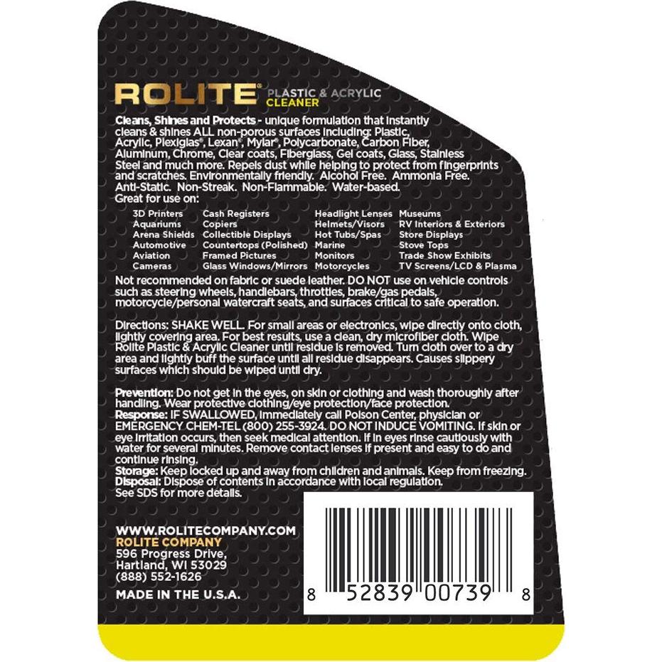 Limpiador de Plástico y Acrílico Rolite 118 ml - Pulidor Brillante