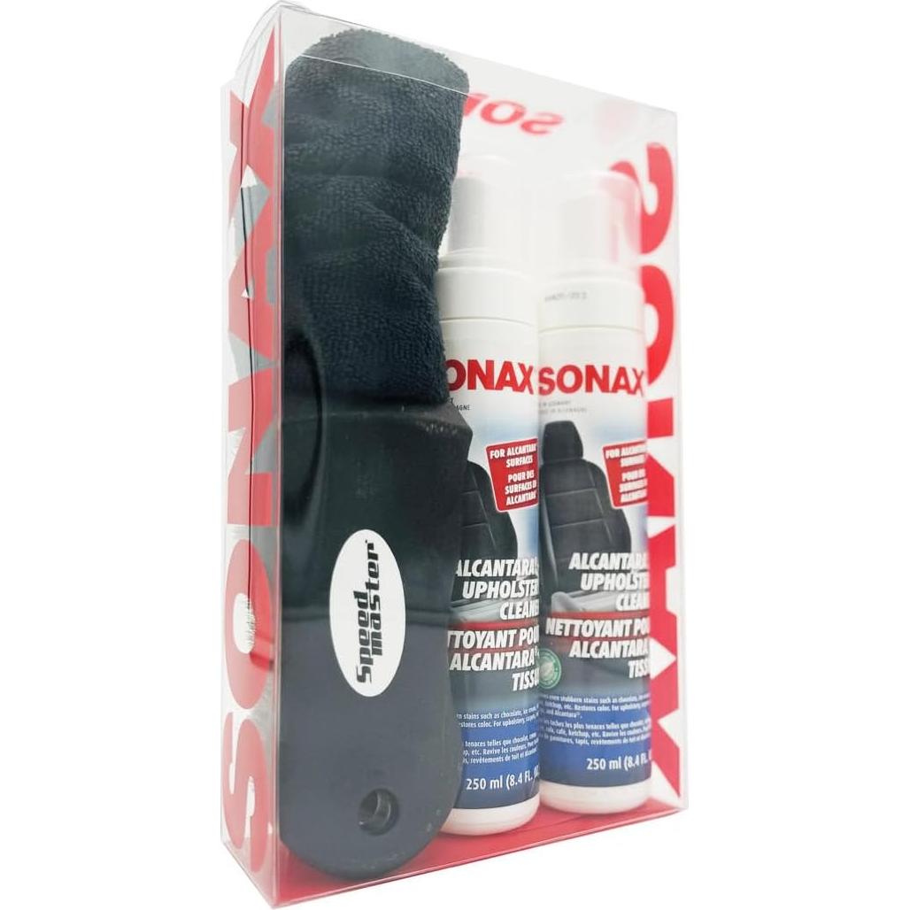 Limpiador de Alcantara y Tapicería SONAX 2x250ml + Cepillo