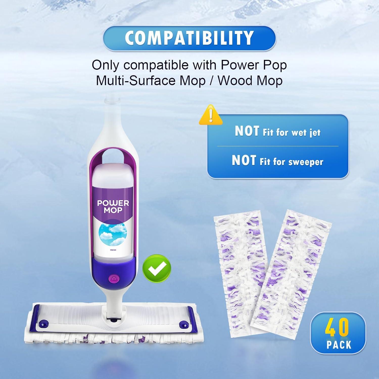 Recargas de almohadillas de limpieza Bisenkud 40 unidades para Power Mop