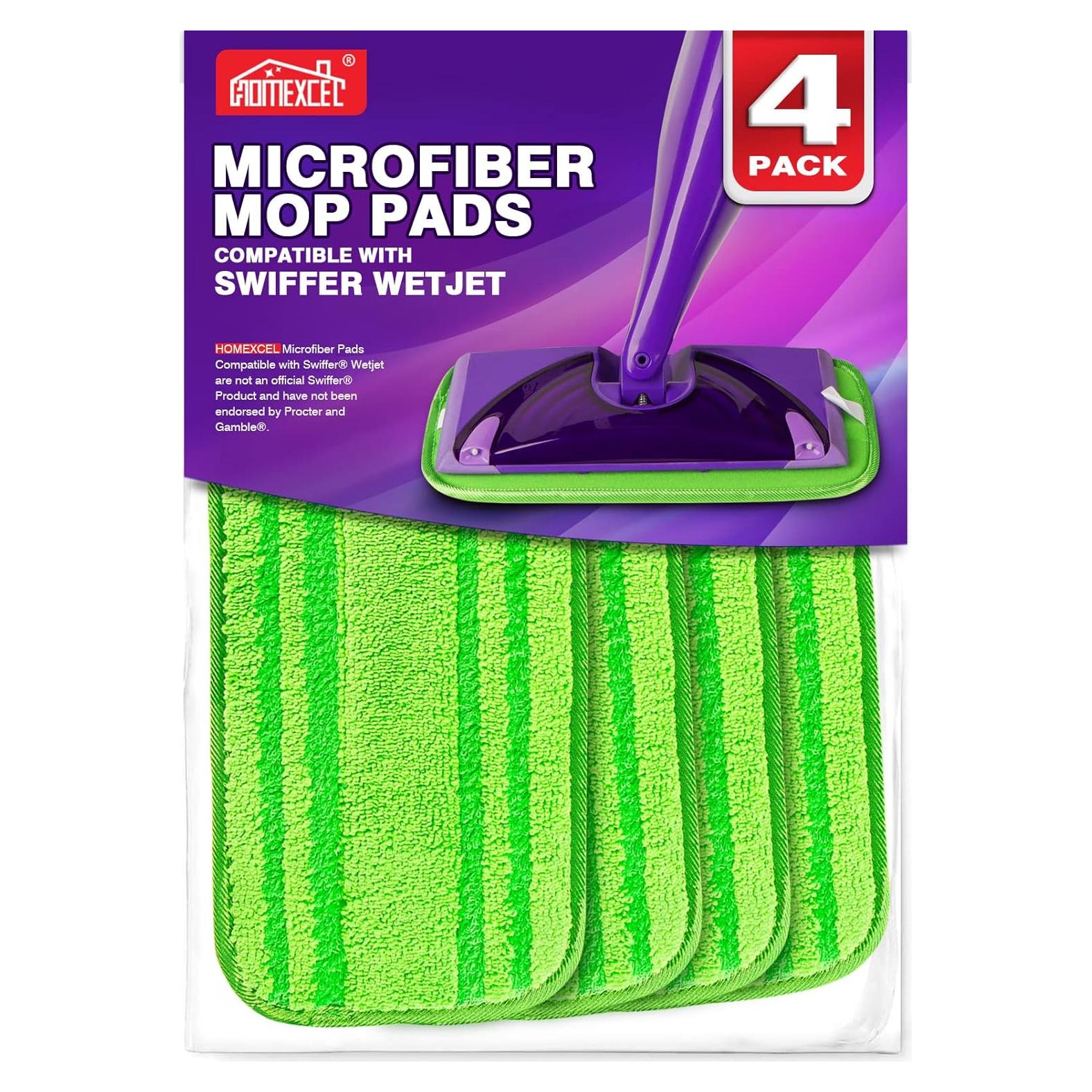 Almohadillas de Microfibra HOMEXCEL para Mopas Swiffer 4 Pzas