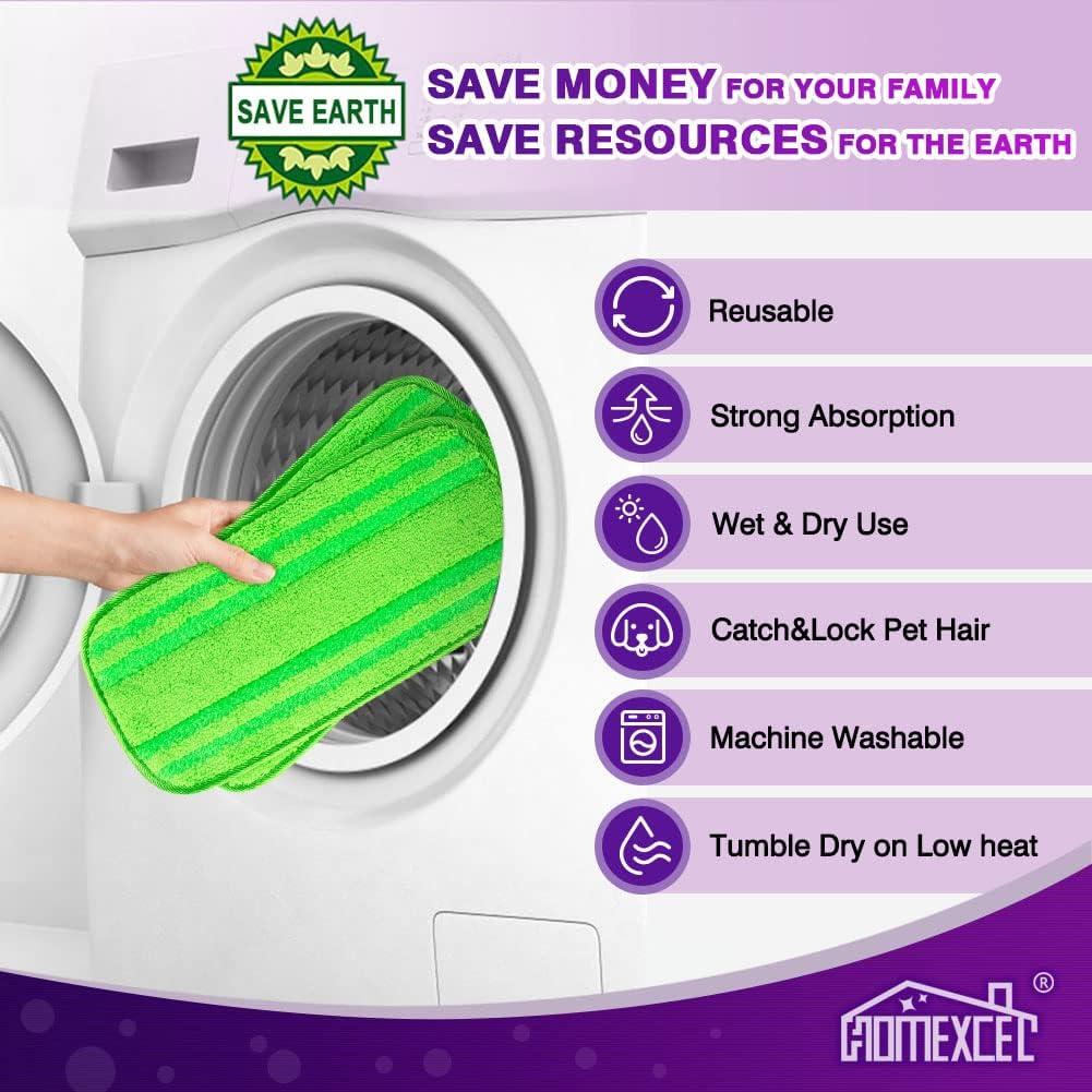 Almohadillas de Microfibra HOMEXCEL para Mopas Swiffer 4 Pzas