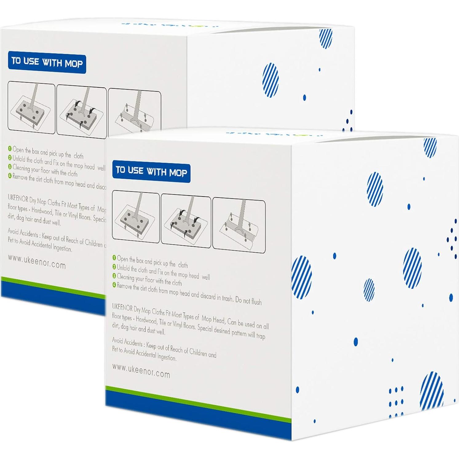 Recambios de Mopa Secos UKEENOR 160 Paquetes 20.1x29.5cm