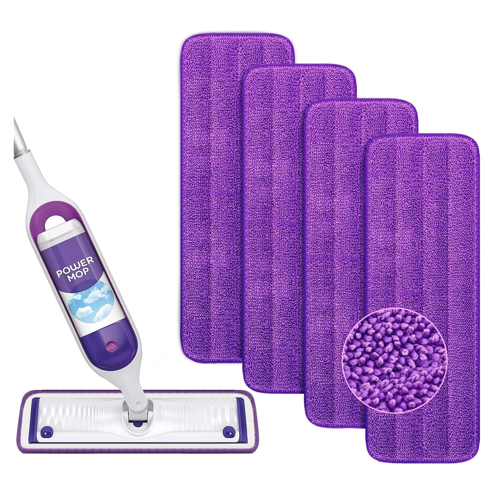 Recargas Reutilizables para Mopa Swiffer PowerMop 38 cm - 4 Paquetes