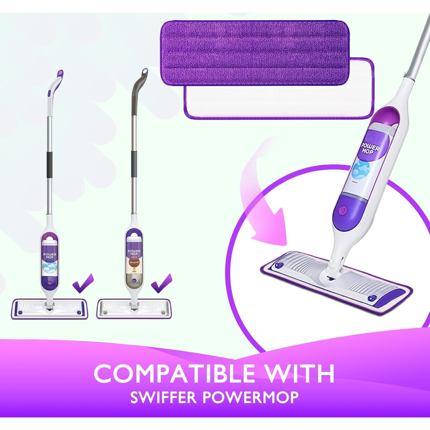 Recargas Reutilizables para Mopa Swiffer PowerMop 38 cm - 4 Paquetes