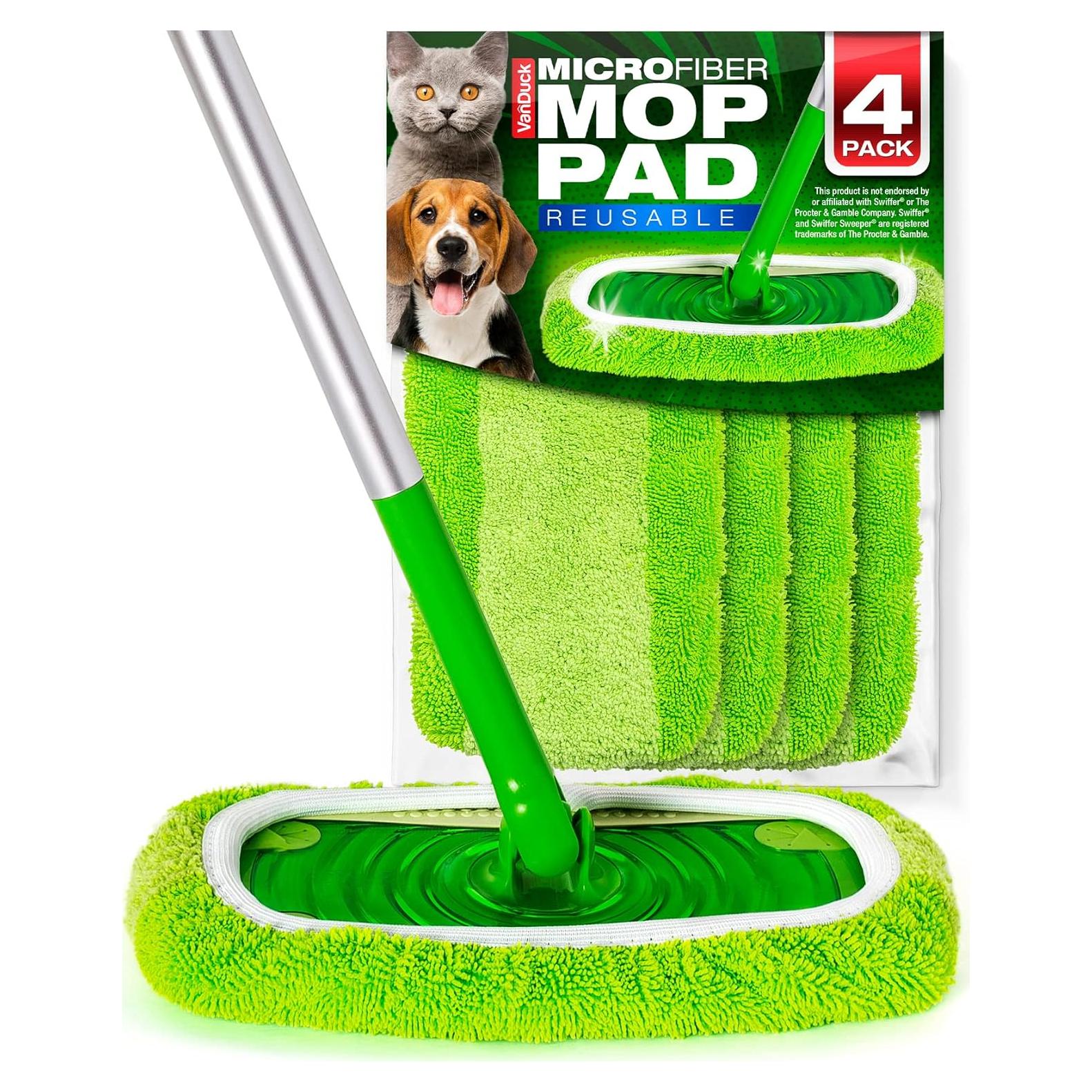 Paños de Mopa Reutilizables VanDuck para Swiffer 26,2x11,2cm - 4 Unidades