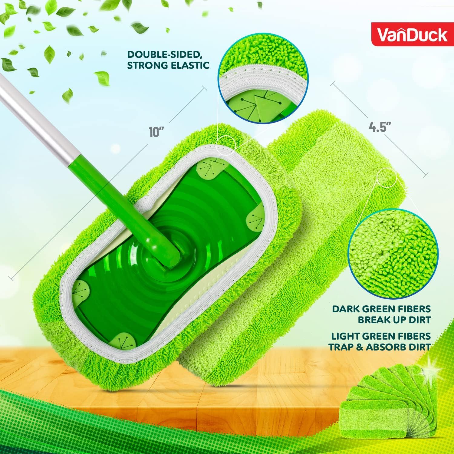 Paños de Mopa Reutilizables VanDuck para Swiffer 26,2x11,2cm - 4 Unidades
