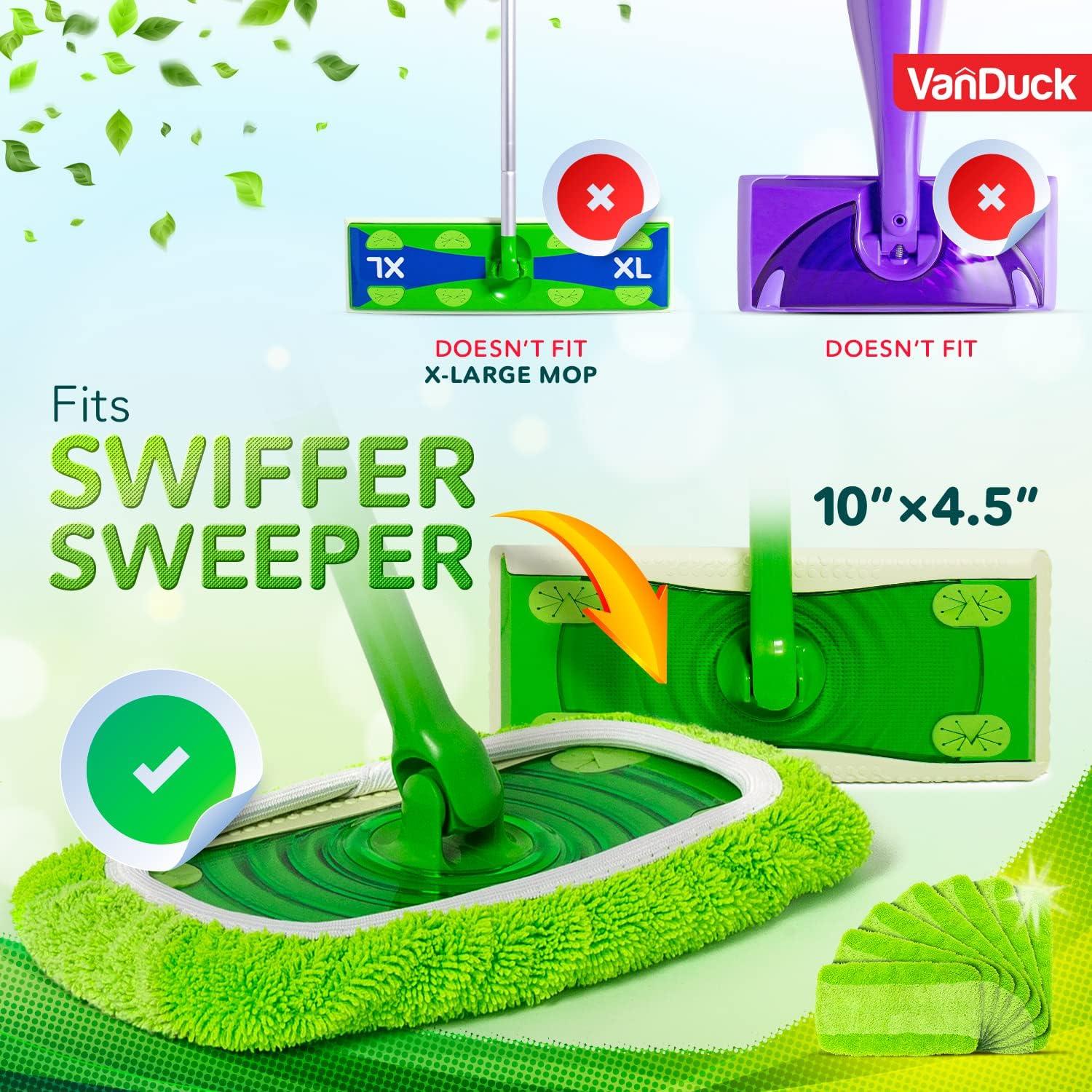 Paños de Mopa Reutilizables VanDuck para Swiffer 26,2x11,2cm - 4 Unidades