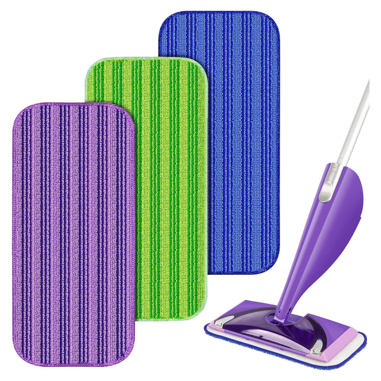 Paquete de 3 almohadillas de mopa ILAVCOOL para Swiffer Wet Jet