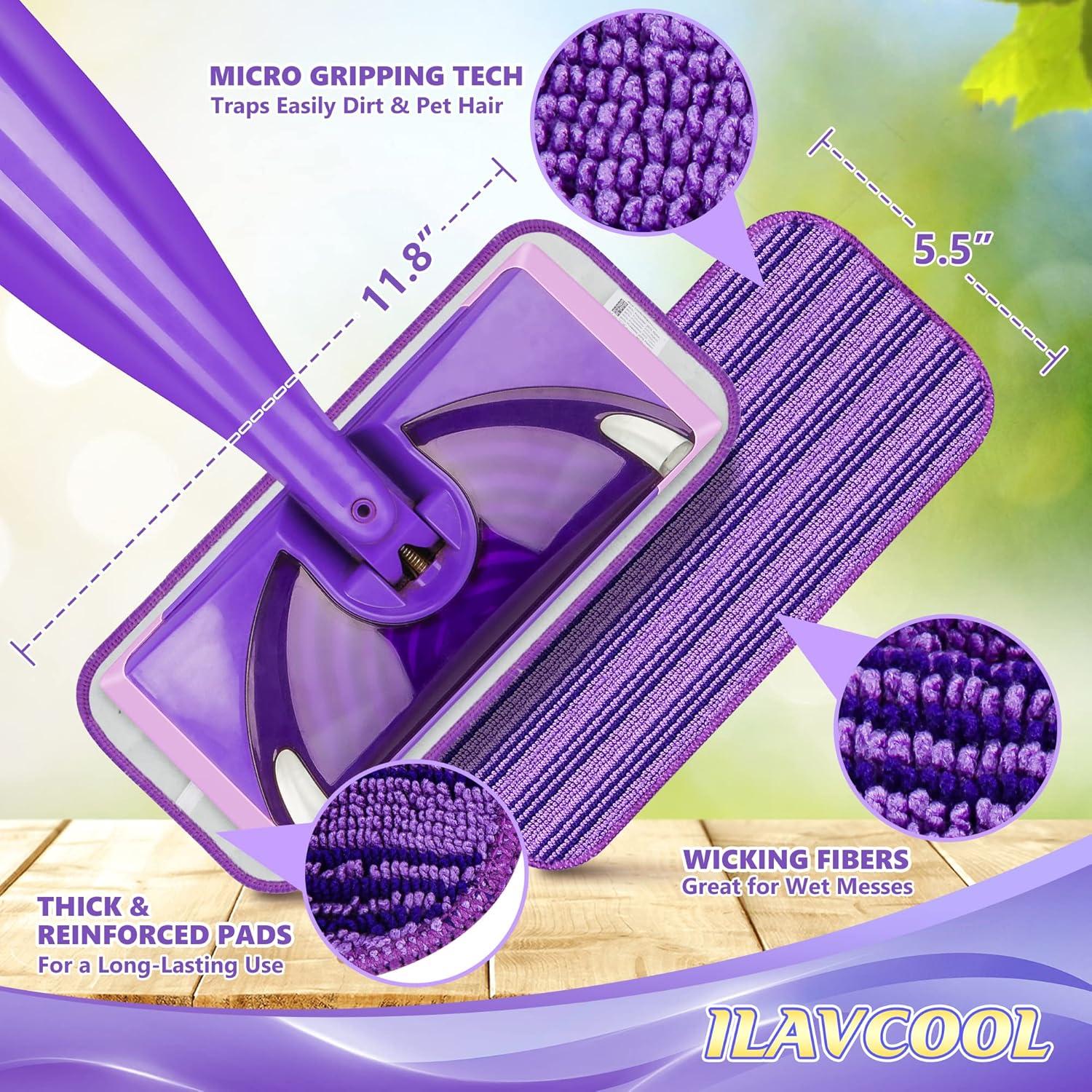 Paquete de 3 almohadillas de mopa ILAVCOOL para Swiffer Wet Jet