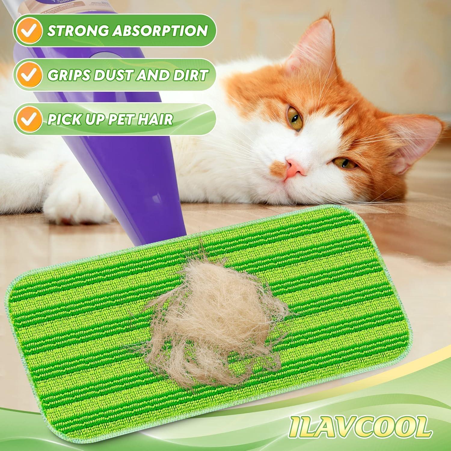 Paquete de 3 almohadillas de mopa ILAVCOOL para Swiffer Wet Jet