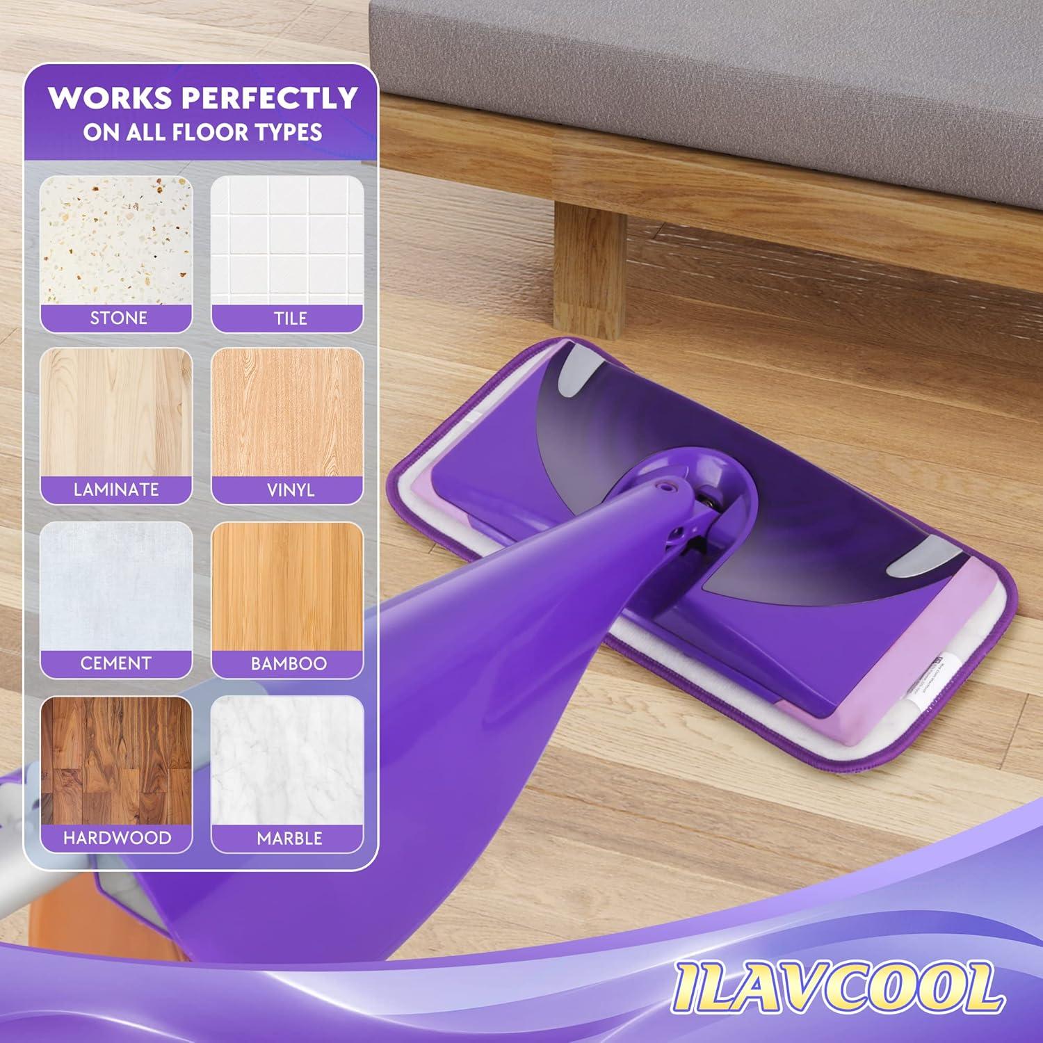 Paquete de 3 almohadillas de mopa ILAVCOOL para Swiffer Wet Jet