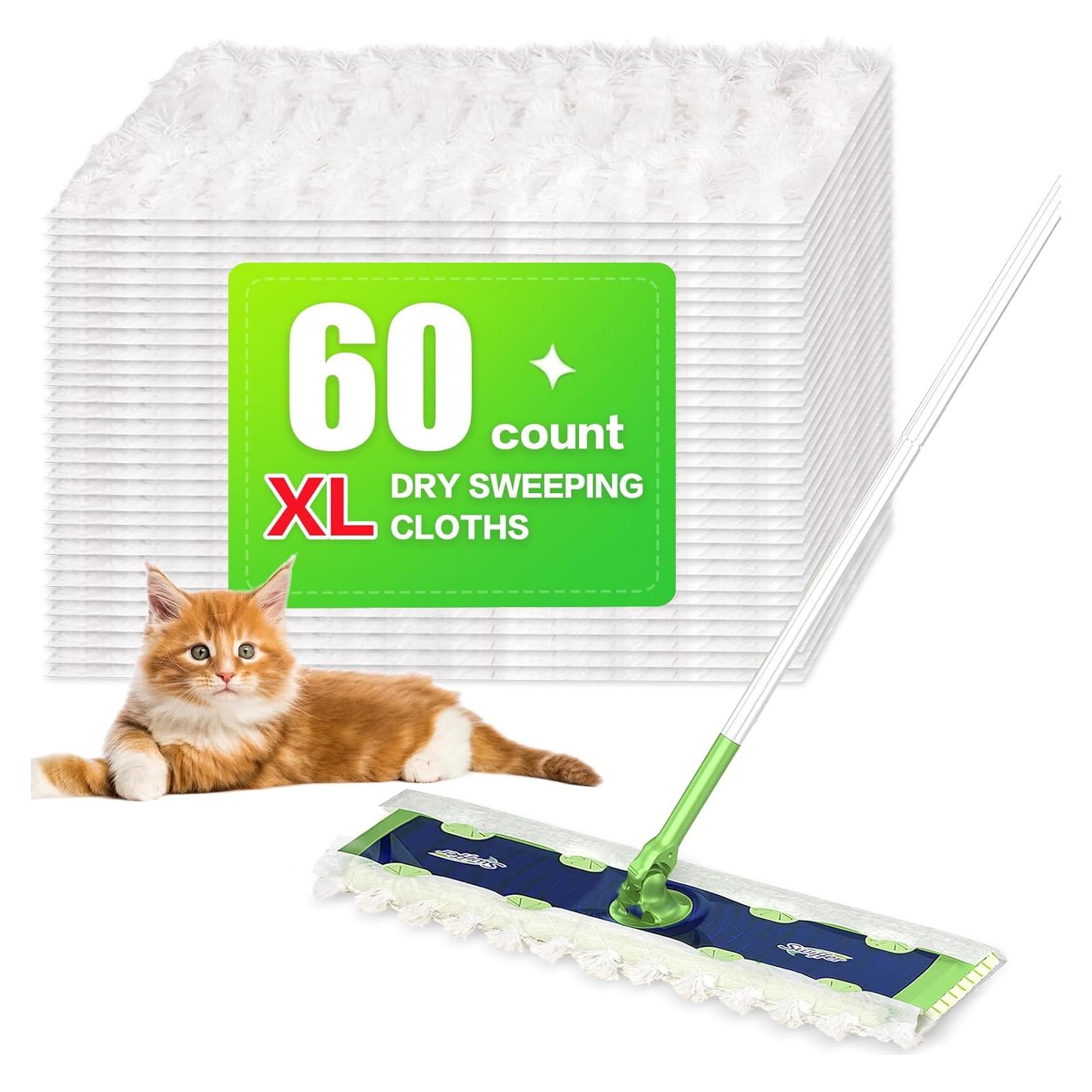 Paños de Barrido Seco XL YHOVID para Trapeador Swiffer - 60 Unidades