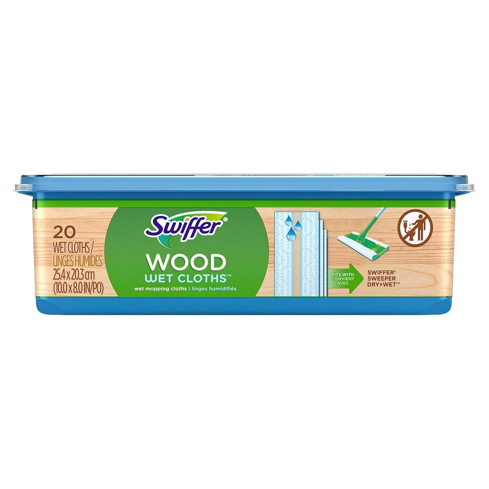Toallitas Húmedas para Pisos de Madera Swiffer 20 Unidades