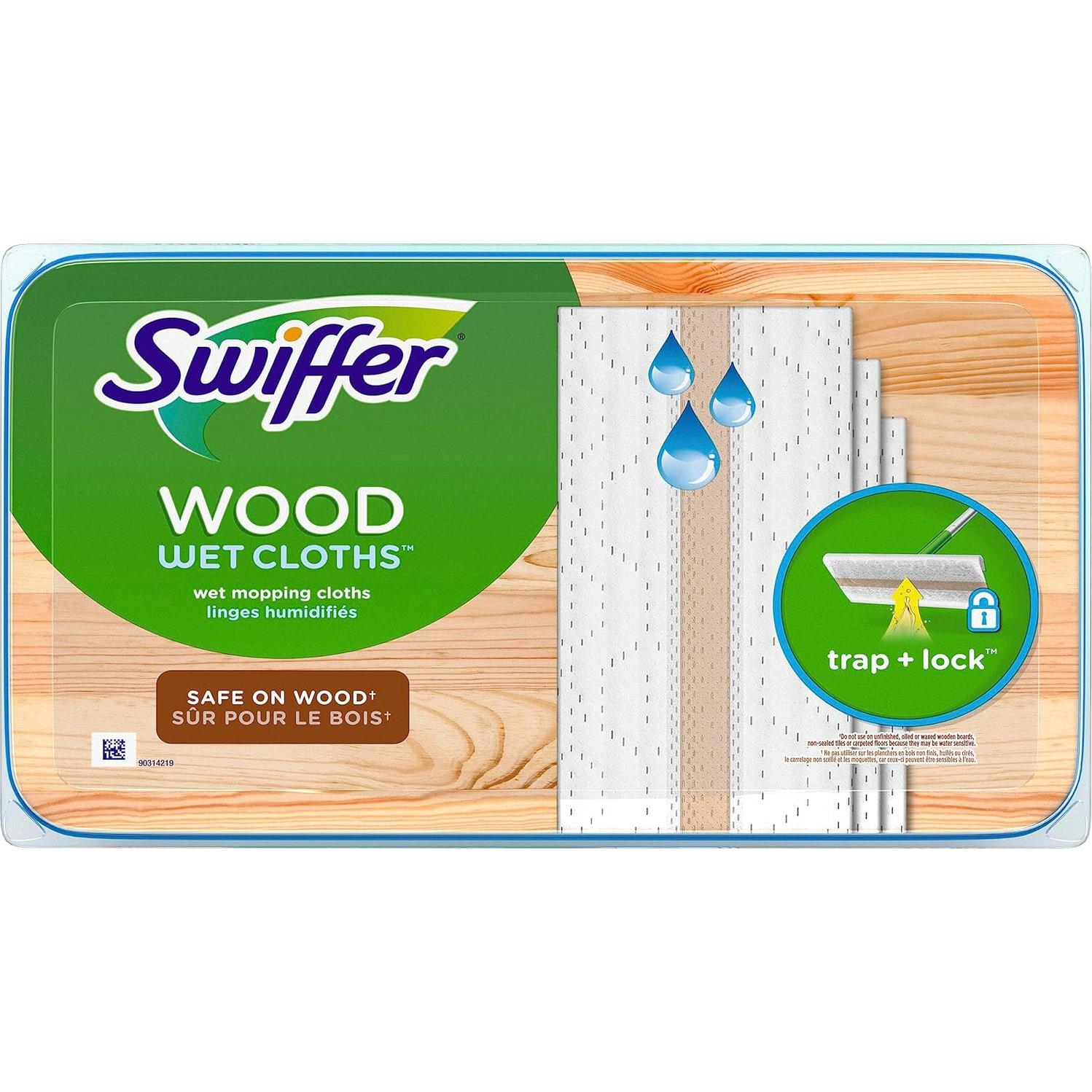 Toallitas Húmedas para Pisos de Madera Swiffer 20 Unidades
