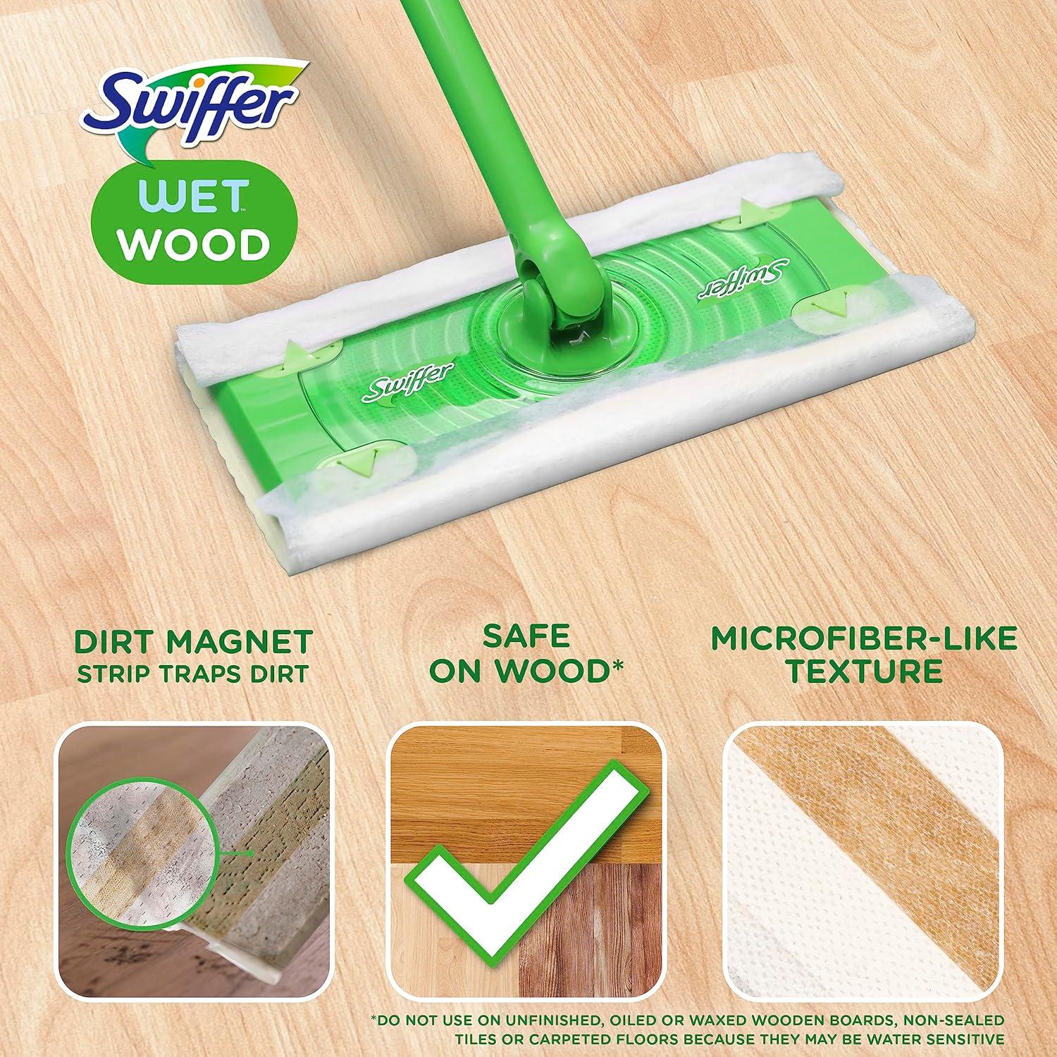 Toallitas Húmedas para Pisos de Madera Swiffer 20 Unidades