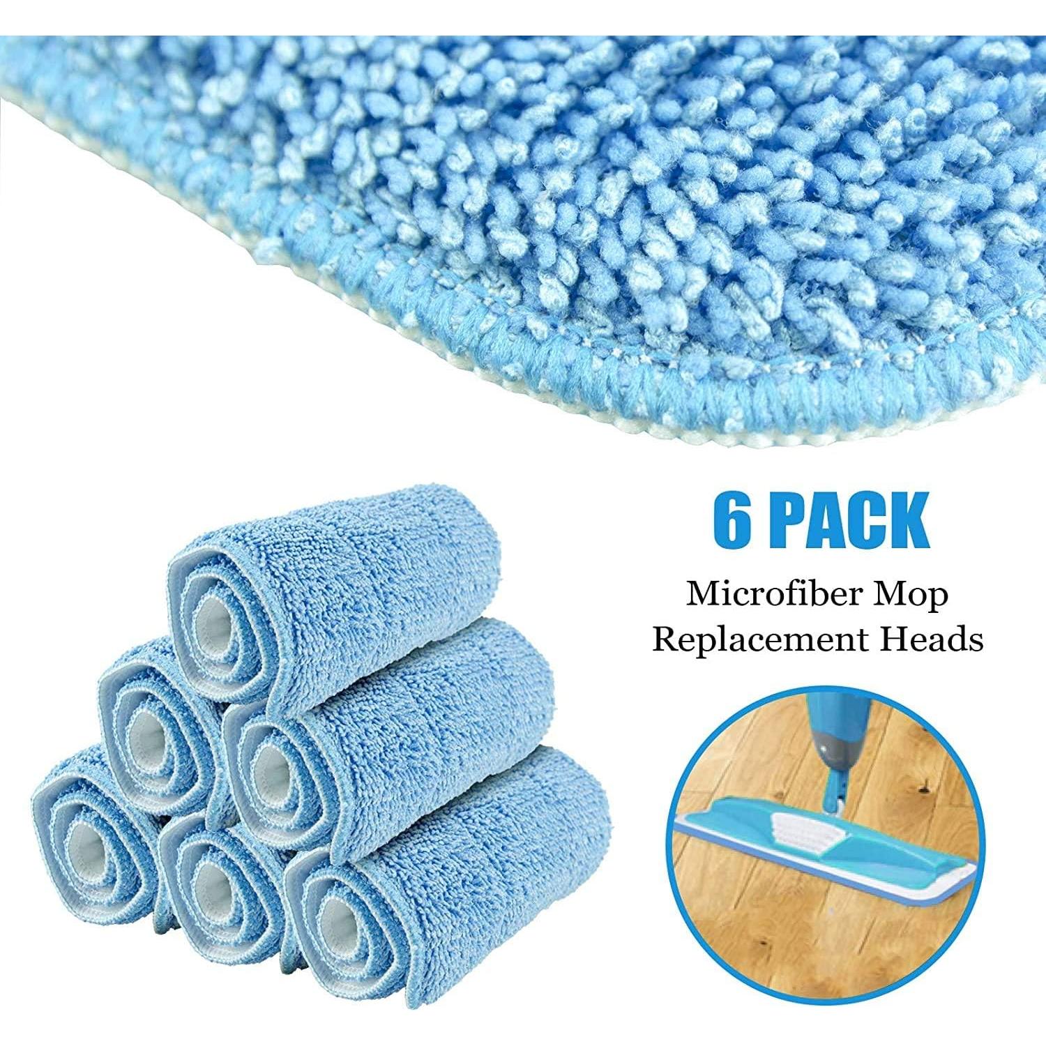 Paquete de 6 Paños de Mopa de Microfibra 45.72x15.24cm Azul