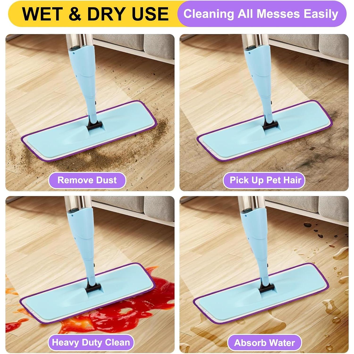 Juego de 8 Almohadillas de Fregona Reutilizables H-Gamely 41.91 cm