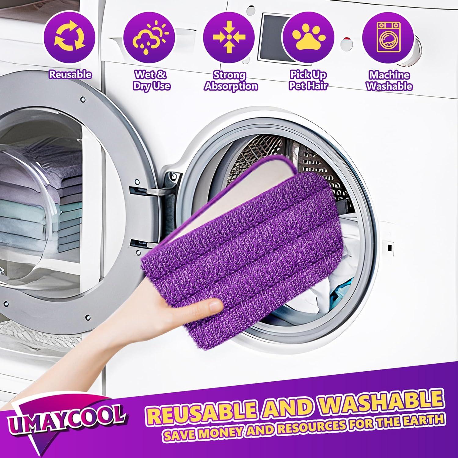 Almohadillas de Mopa Reutilizables UMAYCOOL para Swiffer WetJet - Paquete de 6