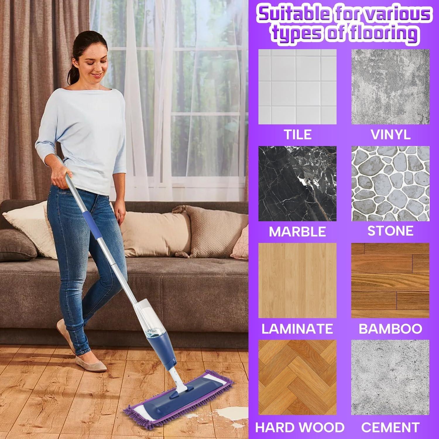 Almohadillas de Microfibra Reutilizables AmaVins para Trapeador Bona - Paquete de 2