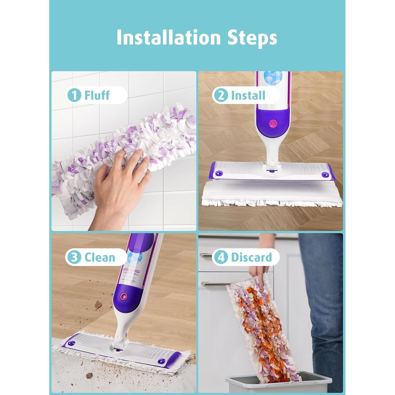 Repuestos Almohadillas Desechables AIR U+ para Mopas Swiffer 24 Unidades