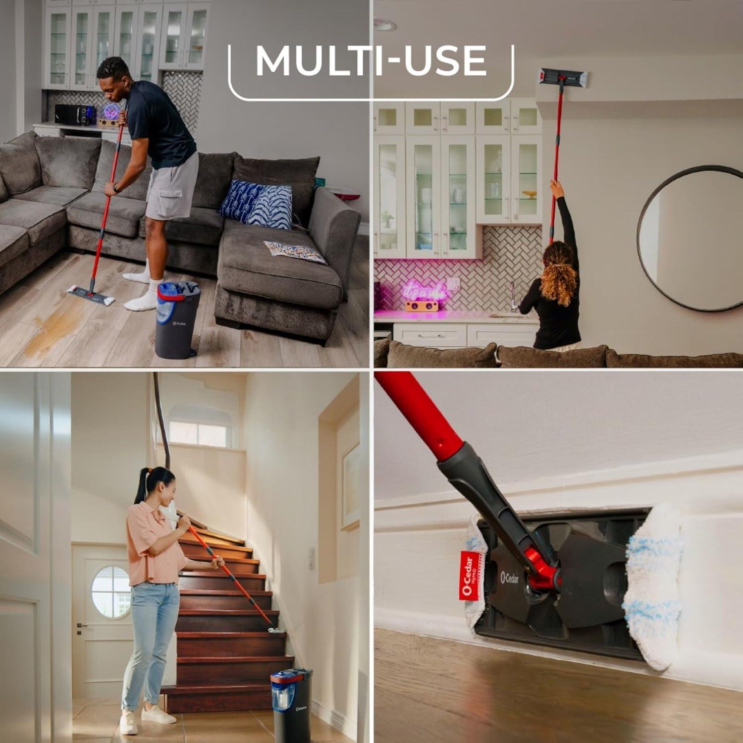 O-Cedar H2prO Mopas de Microfibra Reutilizables - Paquete de 2