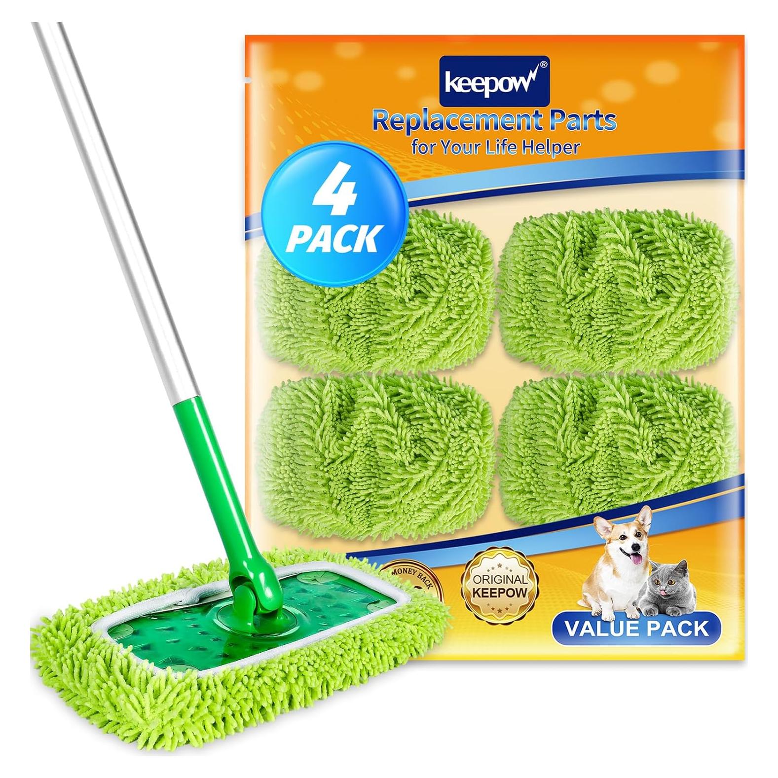 Paños de Mopa Reutilizables KEEPOW para Swiffer - 4 Unidades