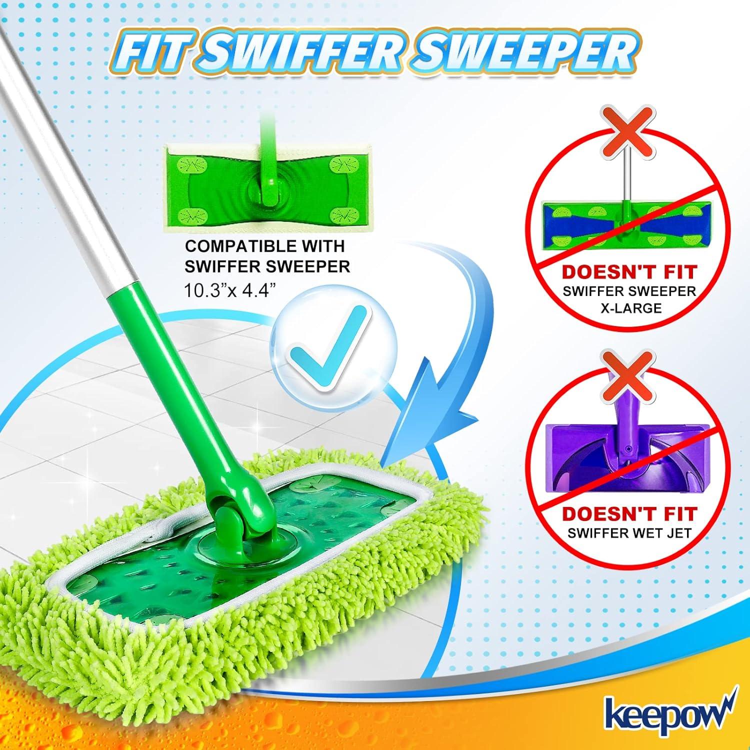 Paños de Mopa Reutilizables KEEPOW para Swiffer - 4 Unidades