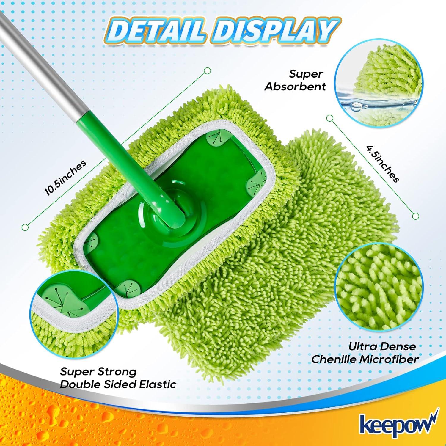 Paños de Mopa Reutilizables KEEPOW para Swiffer - 4 Unidades