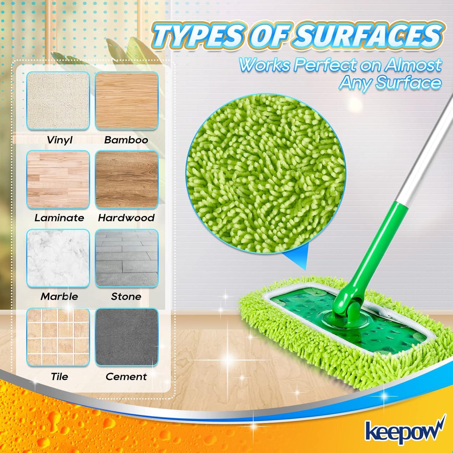 Paños de Mopa Reutilizables KEEPOW para Swiffer - 4 Unidades