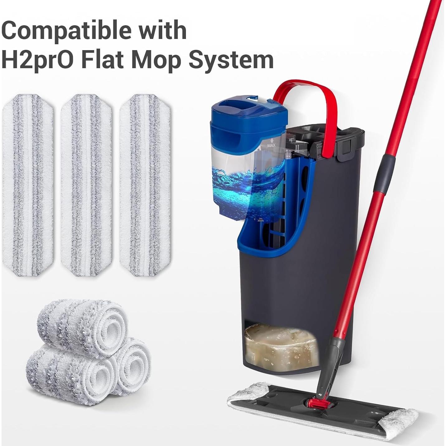 10 Almohadillas Reemplazo Microfibra Mopas Vileda H2prO 40.5x11cm