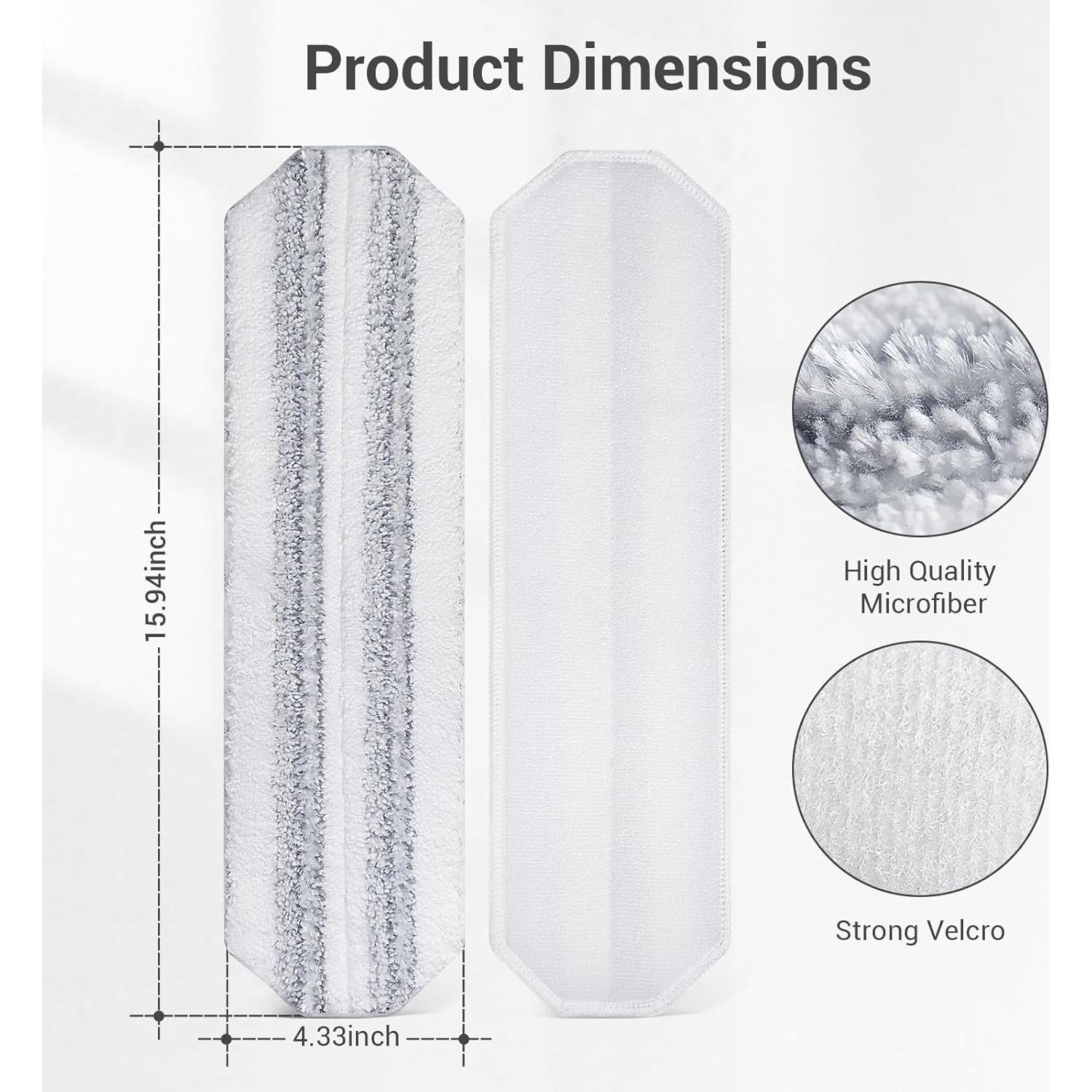 10 Almohadillas Reemplazo Microfibra Mopas Vileda H2prO 40.5x11cm