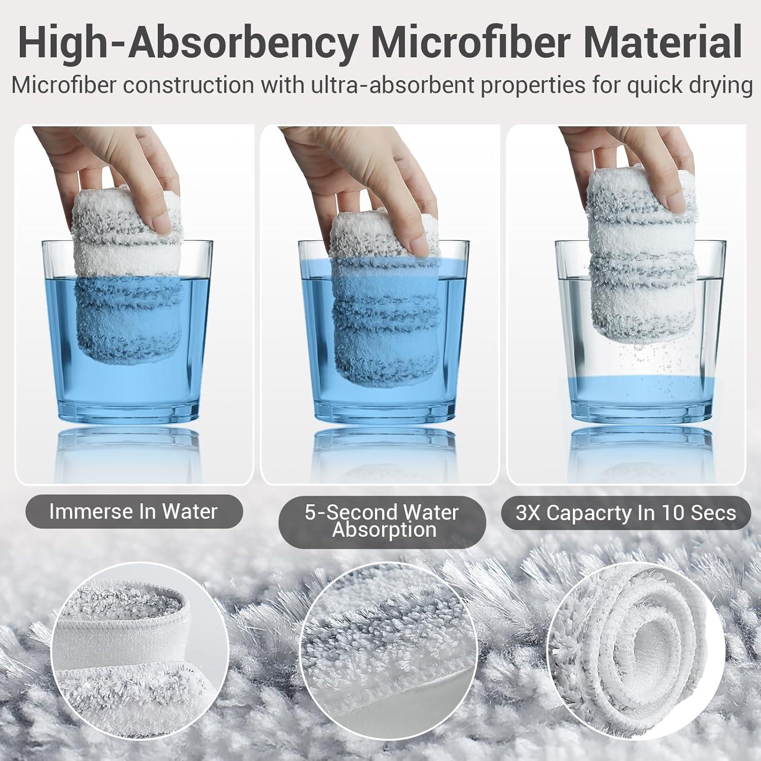 10 Almohadillas Reemplazo Microfibra Mopas Vileda H2prO 40.5x11cm