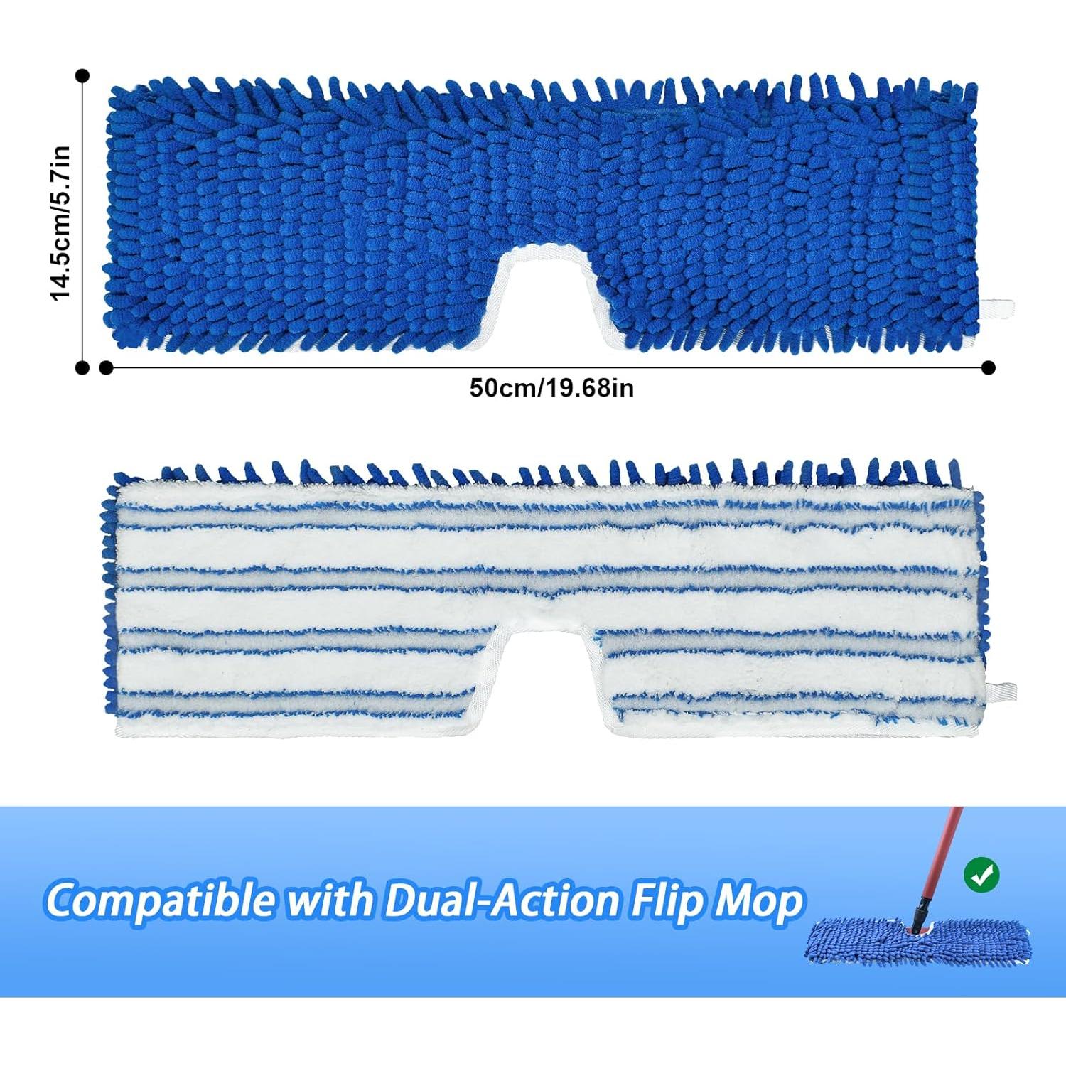 Paquete de 4 cabezales de mopa O-Cedar Dual Action 50x14.5cm