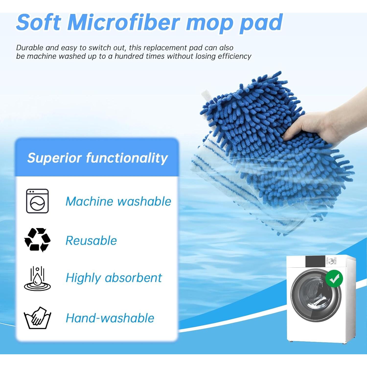 Paquete de 4 cabezales de mopa O-Cedar Dual Action 50x14.5cm